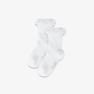 Frill Socks 2 Pack Size 12.5-3.5 White Clothing