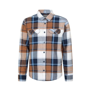 Mountain Warehouse Mens Trace Flannel Long-Sleeved Shirt (Tan)