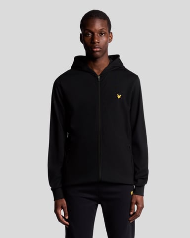 Lyle & Scott Sports lichtgewicht hoodie met rits - zwart