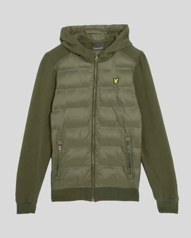 Lyle & Scott Boys' Hybrid Hoodie - Green