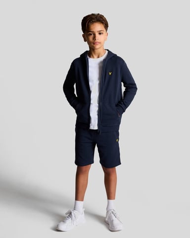 Lyle & Scott Boys' Loopback Cotton Full Zip Hoodie - Navy