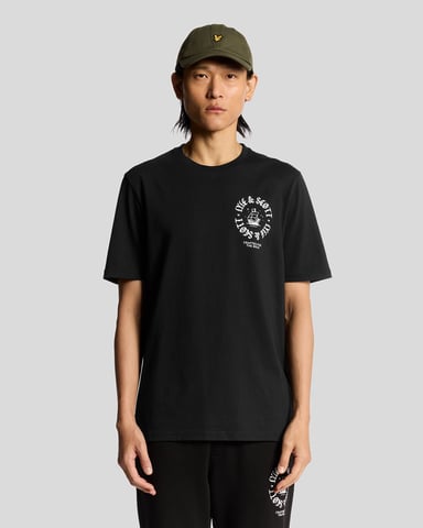 Lyle & Scott Ship Insignia Graphic T-Shirt - Black