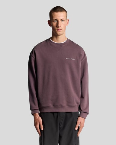 Lyle & Scott Script Brushback Fleece Sweatshirt - Rood