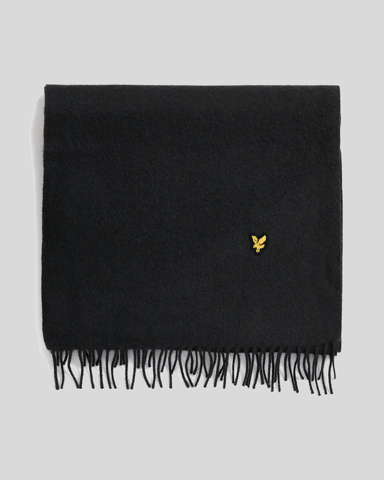 Lyle & Scott Lambswool Blend Scarf - Black