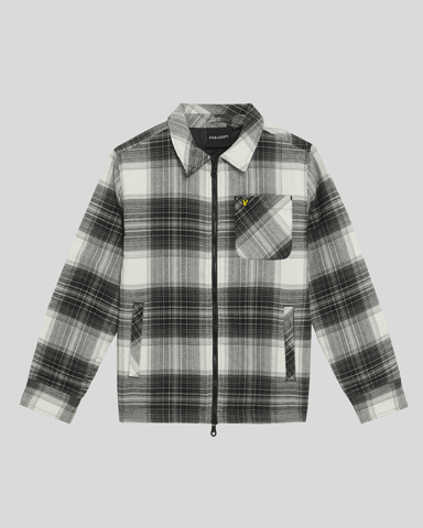 Lyle & Scott jongens geborsteld ruitenjack - zwart