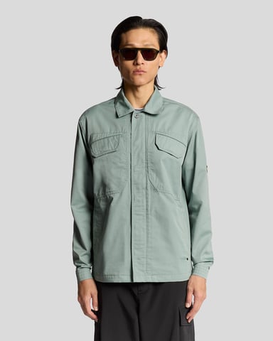 Lyle & Scott Multi Pocket Full Zip Overshirt - Blue