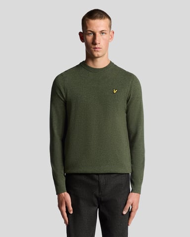 Lyle & Scott Lambswool Blend Crew Neck Jumper - Green