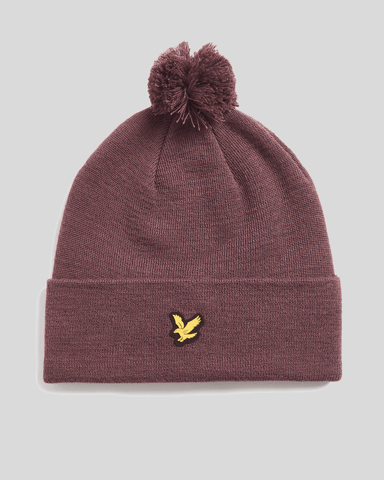 Lyle & Scott Golf Merinowol Blend Beanie - Paars