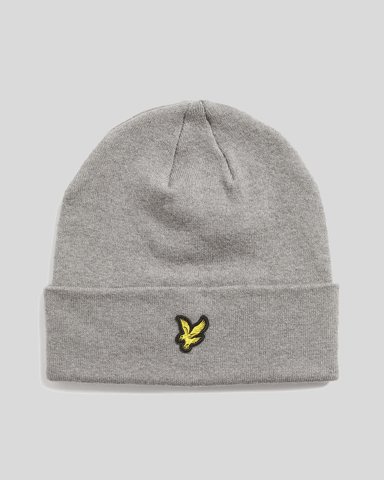 Lyle & Scott Merino Wool Blend Beanie - Grey