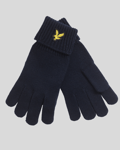 Lyle & Scott Merino Wool Blend Gloves - Navy