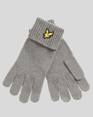 Lyle & Scott Merino Wool Blend Gloves - Grey
