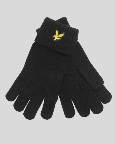 Lyle & Scott Merino Wool Blend Gloves - Black
