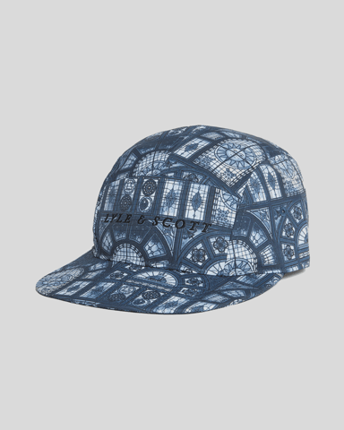 Lyle & Scott Baseballpet met glas-in-loodprint - Marineblauw