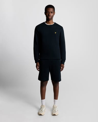 Lyle & Scott katoenen sweatshort - marineblauw