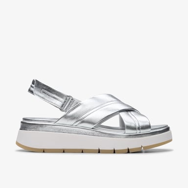 Tuscan Cross Silver Leather Sandals