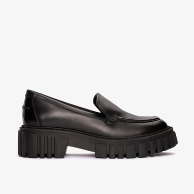 Page Loafer Black Leather Shoes