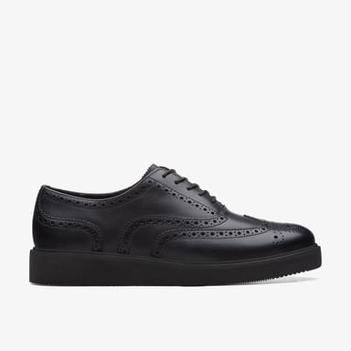 Glickly Brogue 2 Zwarte Leren Schoenen