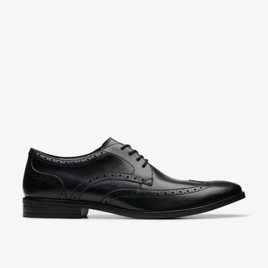 Brandon Limit Brogue Zwarte Leren Schoenen