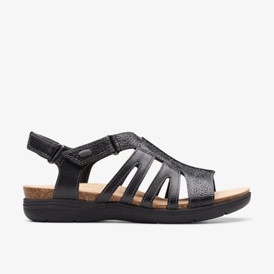 April Belle Zwarte Leren Sandalen