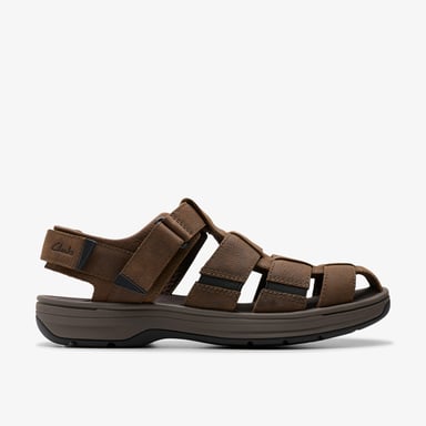 Saltway Cove Dark Brown Lea Sandals