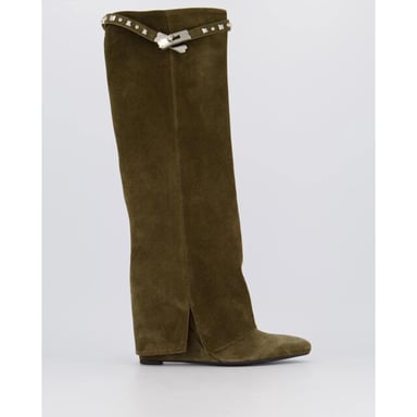 Gibaldi Dames studded leather wedge boot
