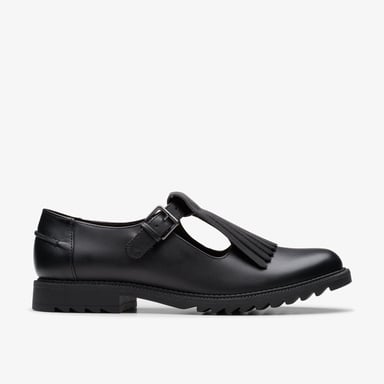 Griffin Mia2 Zwarte Leren Schoenen