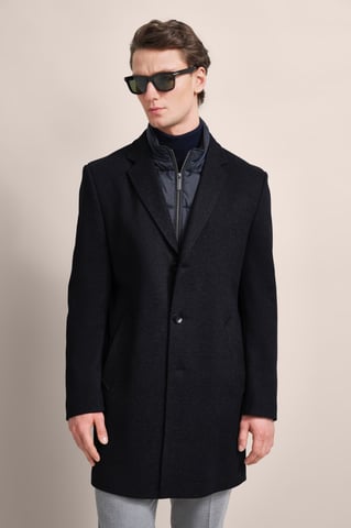 Bugatti Herren Mantel mit Westenfake