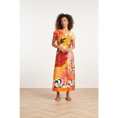 Smashed Lemon 24048 klassieke zomer maxi jurk |
