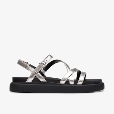 Aristella Roze Zilveren Metallic Sandalen