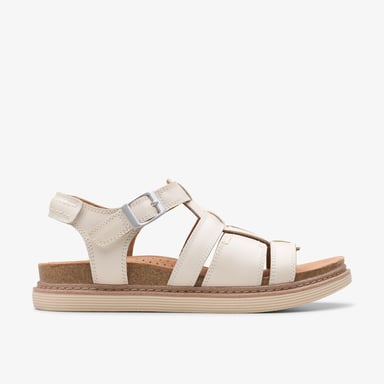 Arwell Sun Cream Leather Sandals