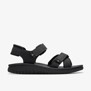 Wesley Shore Black Leather Sandals