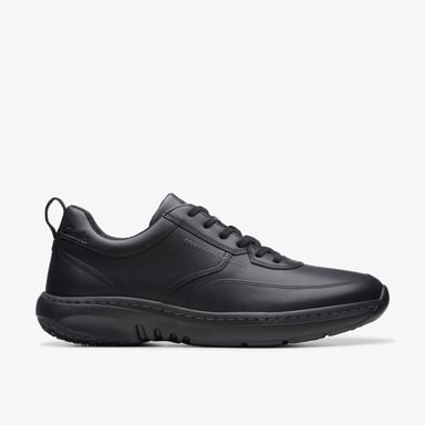 ClarksPro Lace Black Leather Trainers