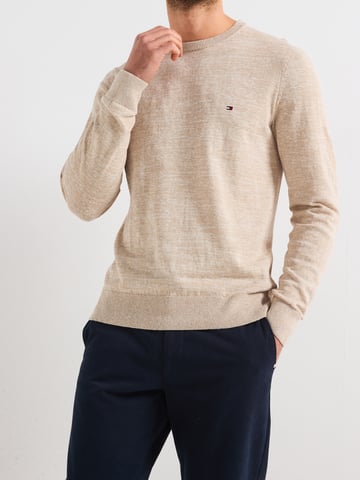 Tommy Hilfiger Natural Cotton Linen Crew Neck