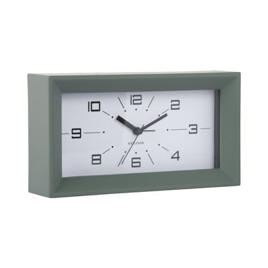 Karlsson wekker lujo rectangle jungle green & ochre yellow