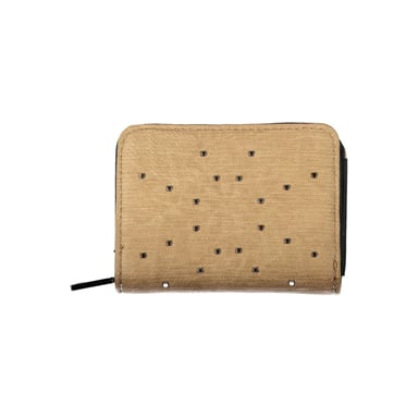 Ziparound Wallet Beige Leather