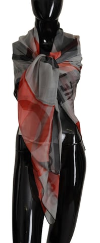 Silk Scarf Abstract Print