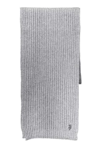 Ribbed Knit Scarf Grey