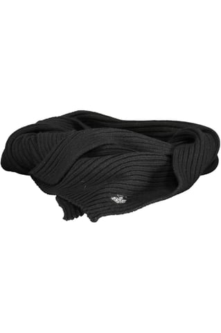 Ribbed Knit Scarf Black