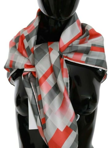 Silk Scarf Geometric Print