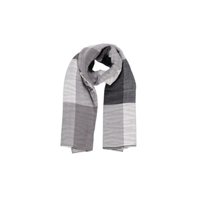 Plaid Scarf Gray And White Check