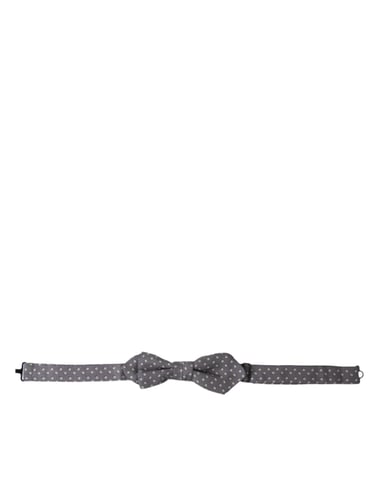 Gray Silk Bow Tie