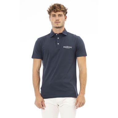 Baldinini Trend Blauwe Katoenen Heren Polo Shirt