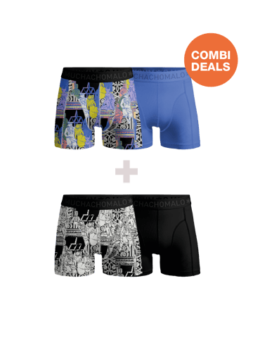 Muchachomalo - 2-pack + 2-pack Boxershorts Men - Combi deal
