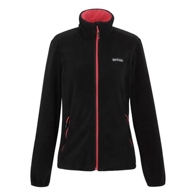 Regatta Fleecejacka Floreo IV med full dragkedja för damer/kvinnor (Black/Peach Bloom)