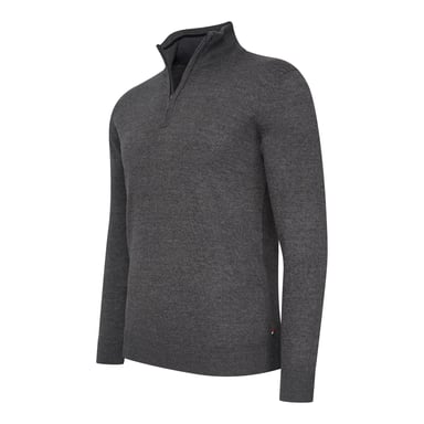 Cappuccino Italia Trui Bergamo Zip Pullover Grey