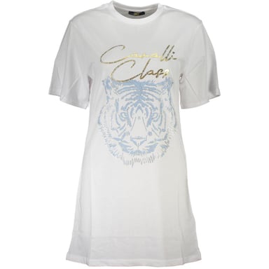 Tiger Head Embroidered Tshirt Dress