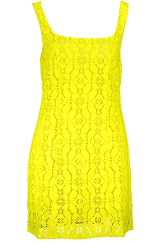 Lace Dress Neon Yellow Mini Dress