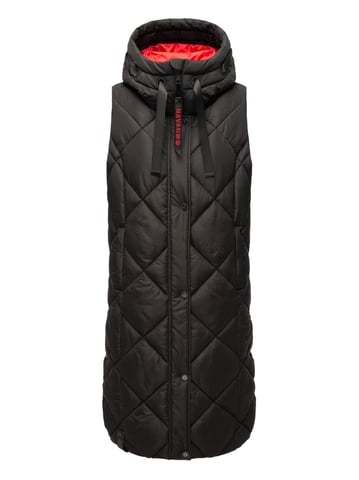 Navahoo women’s quilted vest Schnuckel – Long & Stylish with Hood
