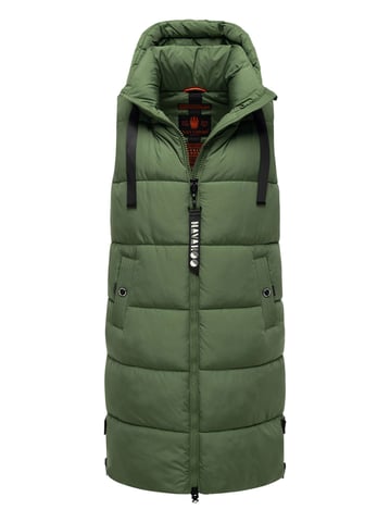 Navahoo women’s quilted vest Schnuffelchen – Long & Stylish with Hood
