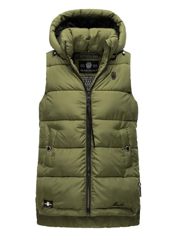 Marikoo women’s quilted vest – Zarinaa, lightweight with detachable hood